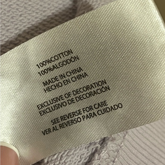 Wildfox Pink & Lilac “DOGS Love Me”Crewneck Sweatshirt, size Large - Picture 7 of 9